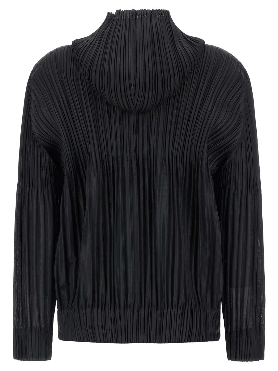 Pleats Please Issey Miyake Blus med dragkedja