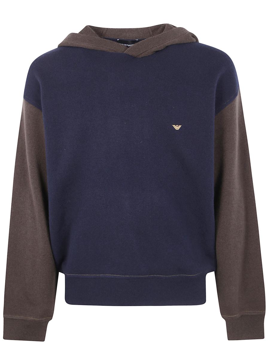 Emporio Armani Huvtröja med tvåfärgad mönster