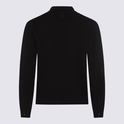 Canali svarta stickade ullplagg