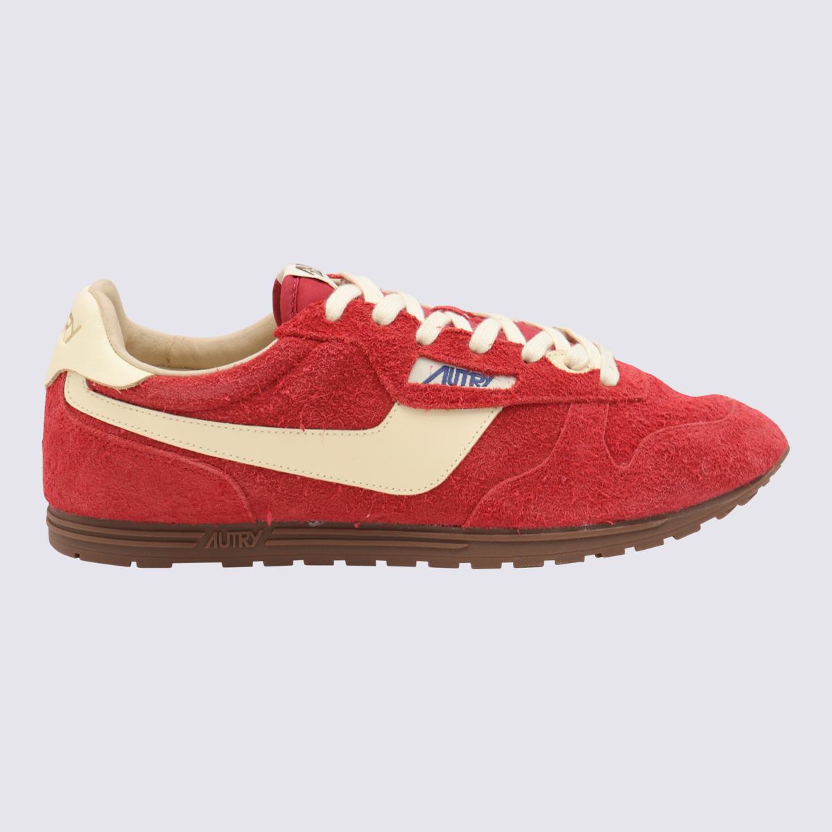 Autry Röda Windspin Sneakers