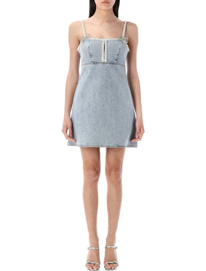 Självporträtt Denim Pärl Miniklänning