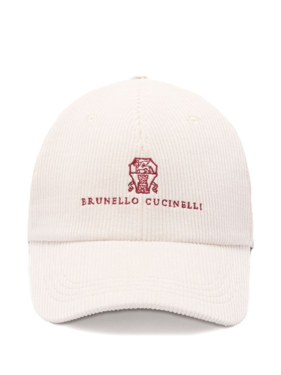 Brunello Cucinelli-baseballkeps med logotyp i bomull