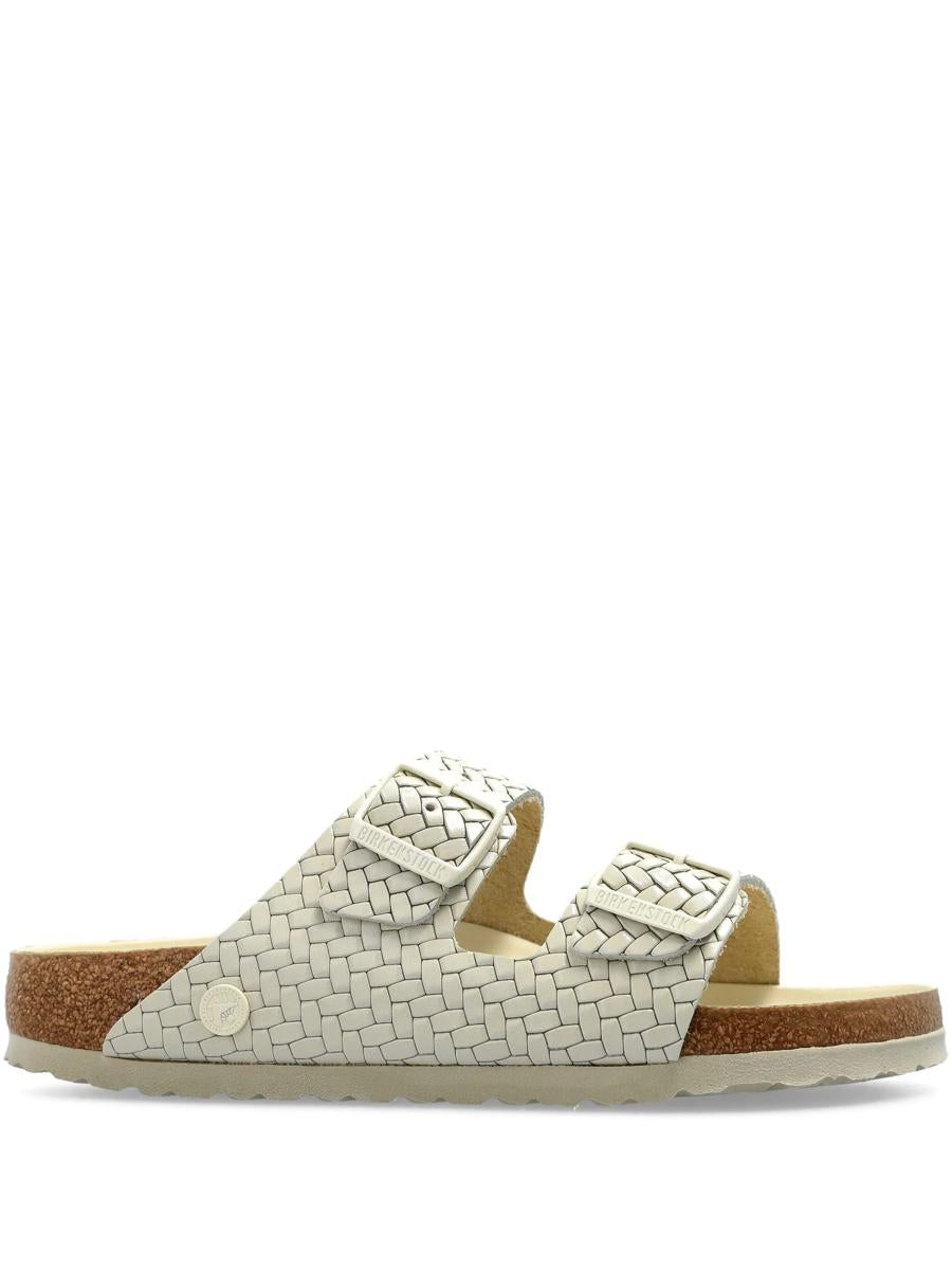 Birkenstock Arizona Ecru, Naturlädervävda Präglade Skor