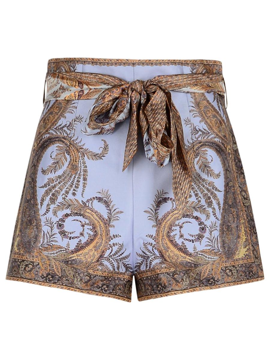 Zimmermann Lila Shorts i Sidenblandning
