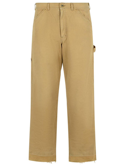 Maison Margiela Beige Bomullsbyxor
