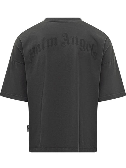 Palm Angels Palm Angels svart t-shirt med logotypringning