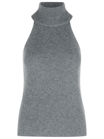 Lisa Yang 'Freya' Grafit Cashmere Top