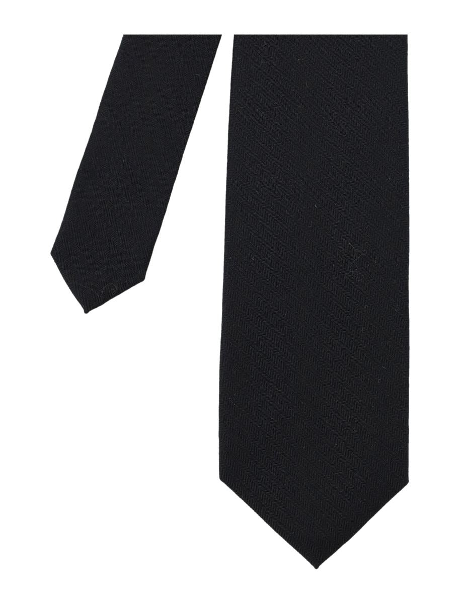 Auralee Fiskbensmönstrad Slips