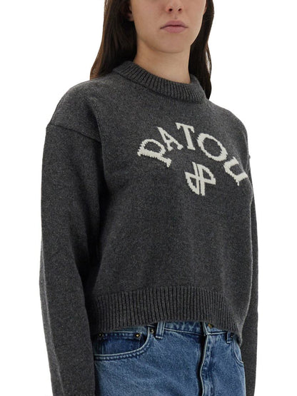 Patou-tröja med logotyp och monogram "Jp"