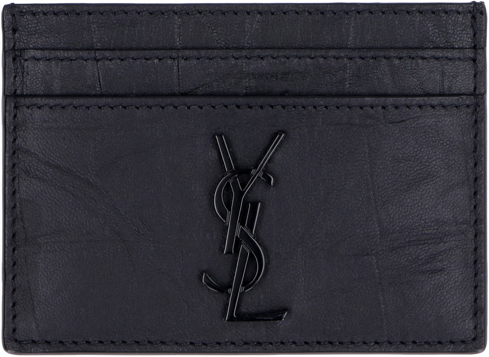 Saint Laurent Cocco-mönstrat läderkortshållare