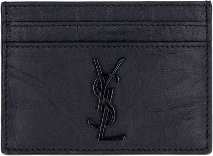 Saint Laurent Cocco-mönstrat läderkortshållare