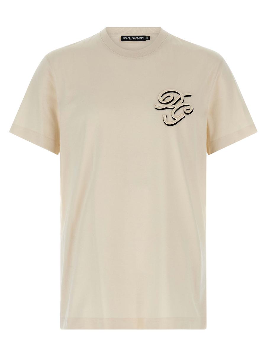Dolce &amp; Gabbana T-shirt med dubbelbroderi
