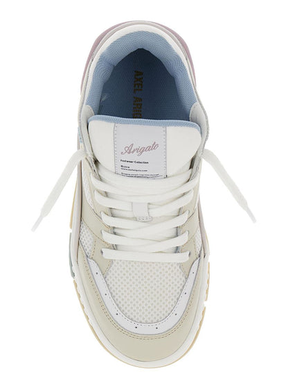 'Area Lo' Vita och flerfärgade sneakers med logotypdetalj i läderblandning för kvinnor