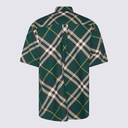 Burberry Grön bomullsskjorta