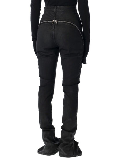 Rick Owens Drkshdw Bolan Banana Black Waxed Jeans