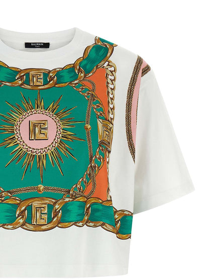 Balmain 'Balmain Foulard' Tryckt T-shirt