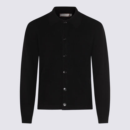 Canali svarta stickade ullplagg