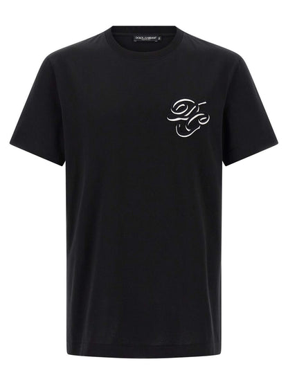 Dolce &amp; Gabbana T-shirt med dubbelbroderi