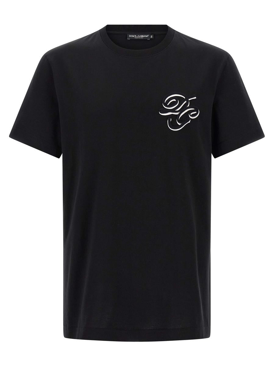 Dolce &amp; Gabbana T-shirt med dubbelbroderi