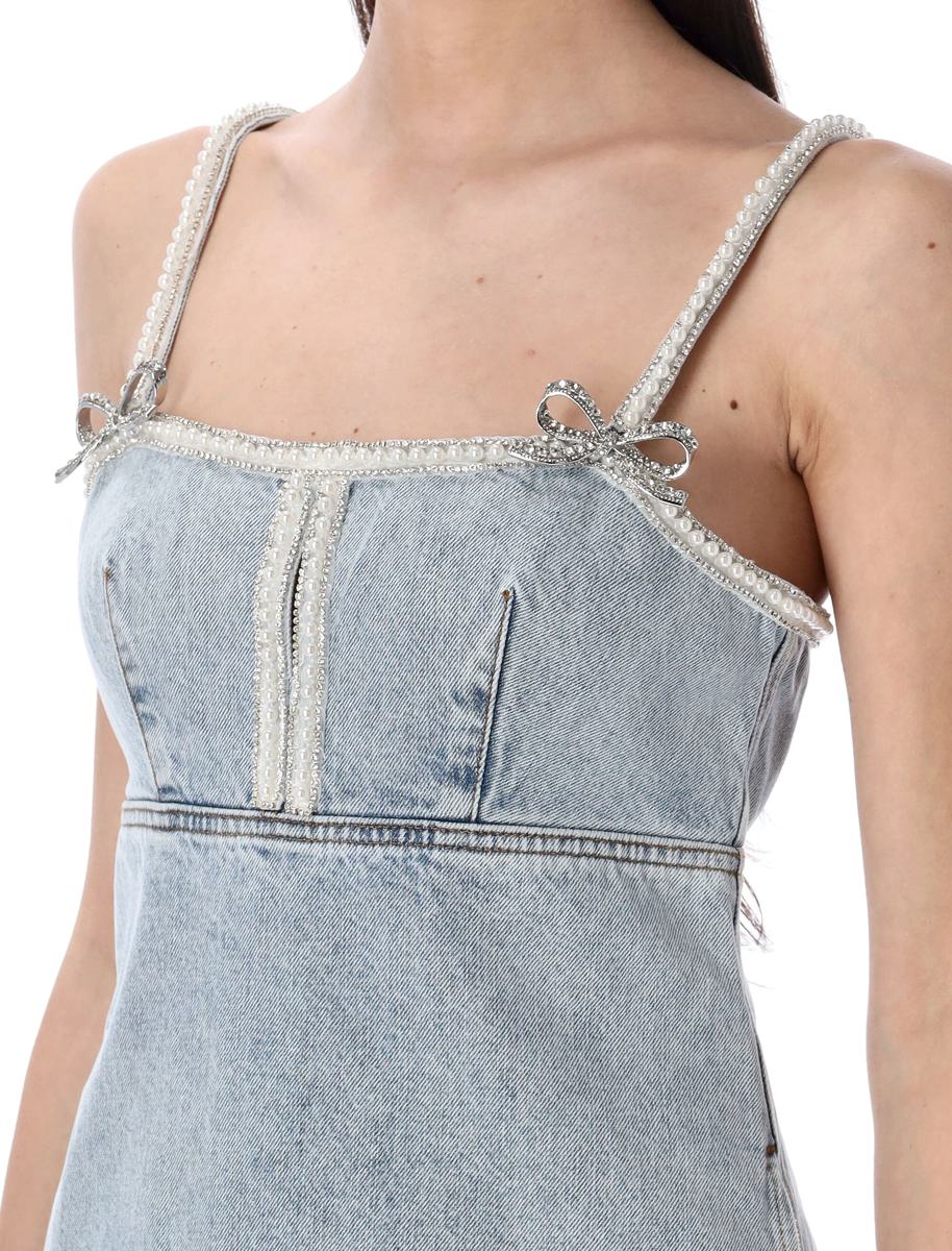 Självporträtt Denim Pärl Miniklänning