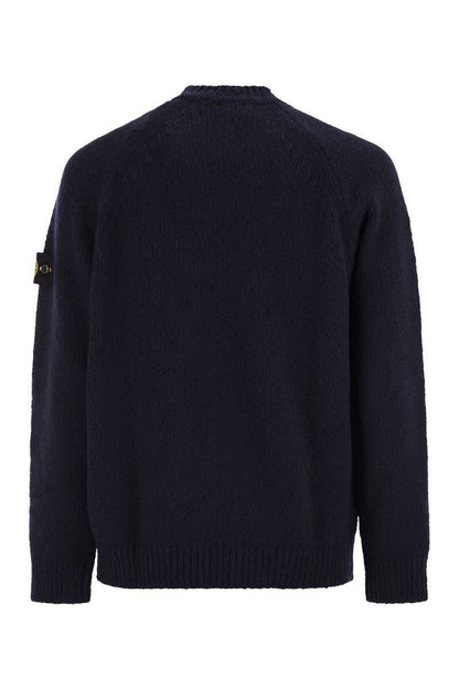 Stone Island rundhalsad tröja med raglanärmar