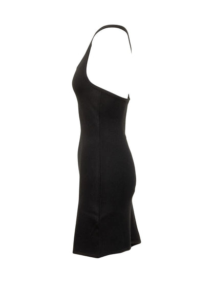 Courrèges Courrèges asymmetrisk svart klänning