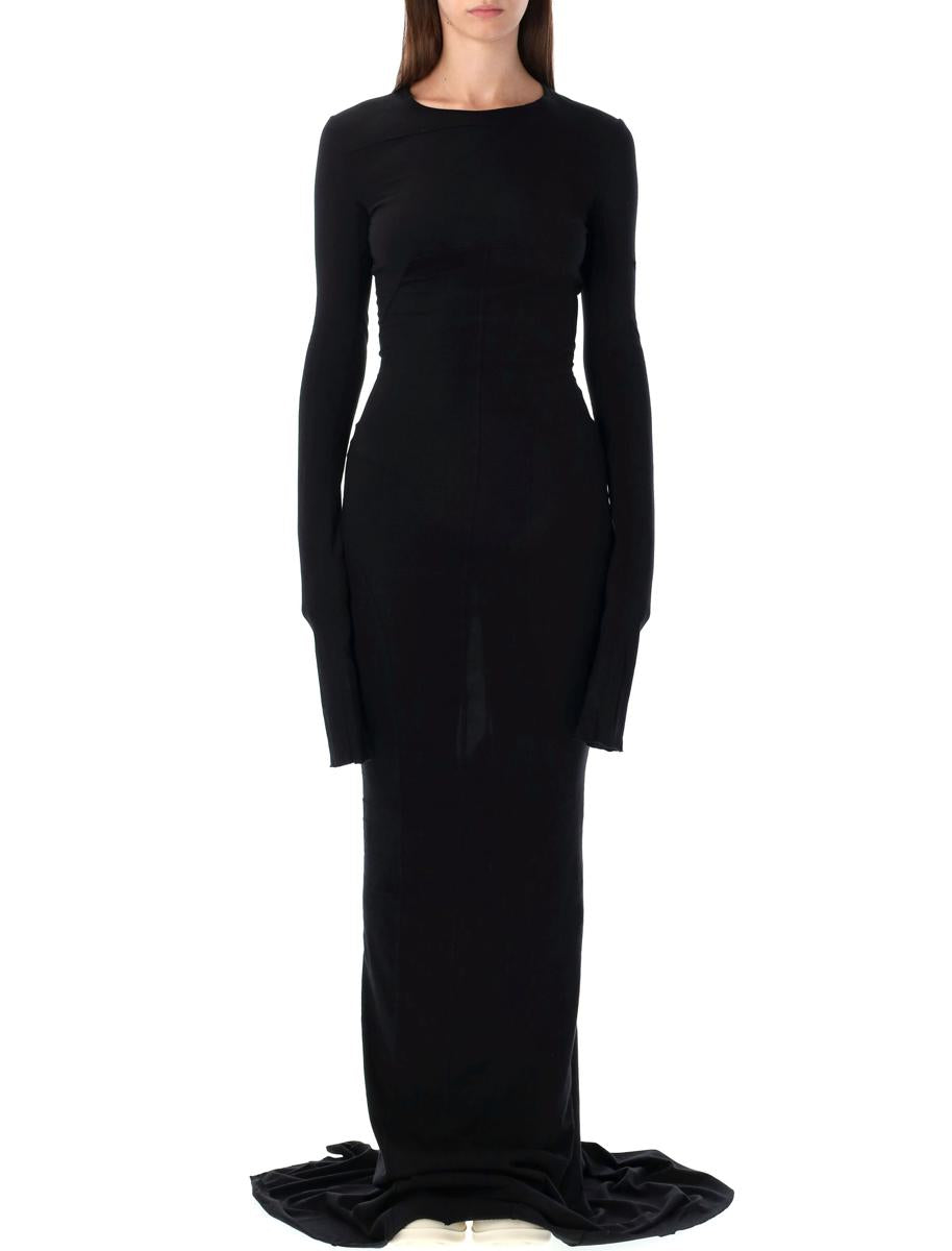 Rick Owens Drkshdw Edfu svart bomullsjerseyklänning