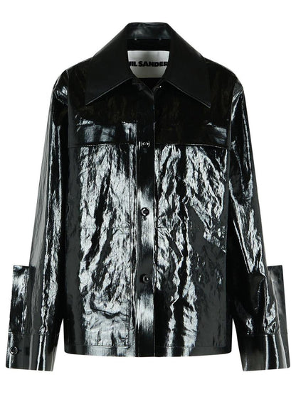 Jil Sander svart linnejacka