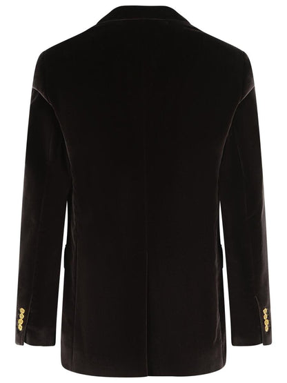 Dolce &amp; Gabbana Brun Polyesterkavaj