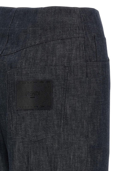 Fendi 'Fendi Roma'-jeans med lappmönster