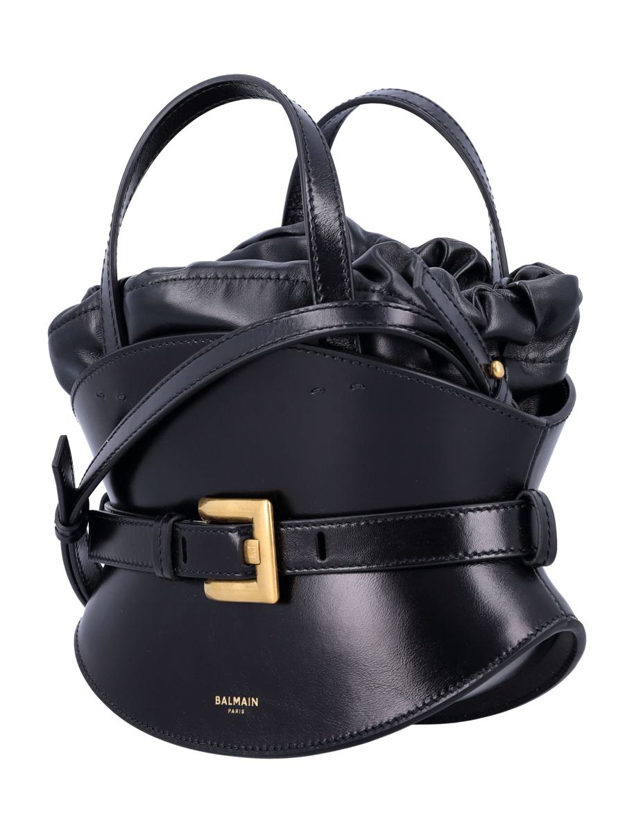 Balmain Shuffle Mini Läderväska Svart