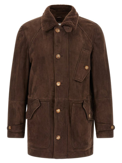 Brunello Cucinelli Parka Modell Fårskinnsjacka