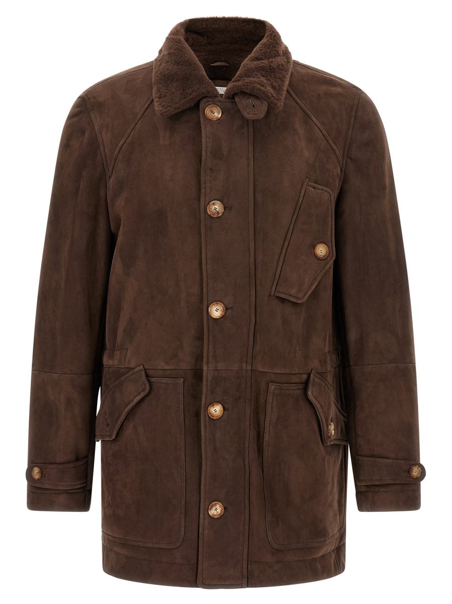 Brunello Cucinelli Parka Modell Fårskinnsjacka