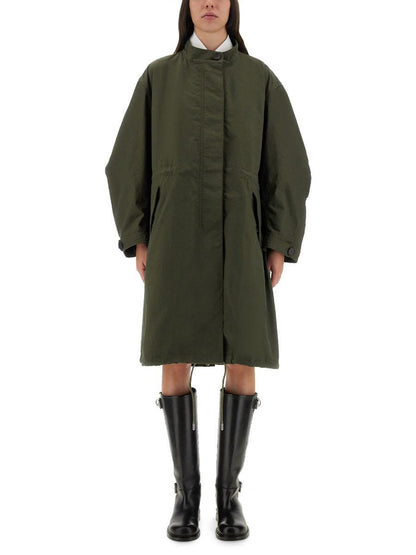 Givenchy överdimensionerad parkas med logotyptryck
