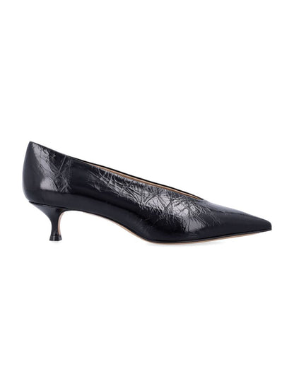 Le Monde Beryl Babouche Kitten Heels Black Naplack