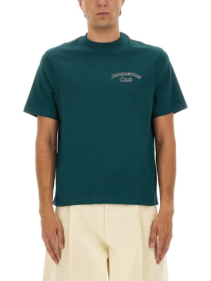 T-shirt med tryck "Jacquemus Club"