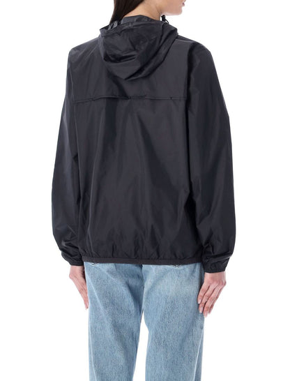 Comme Des Garçons Play Bicolor Vattentät Jacka med Dragkedja och Huva