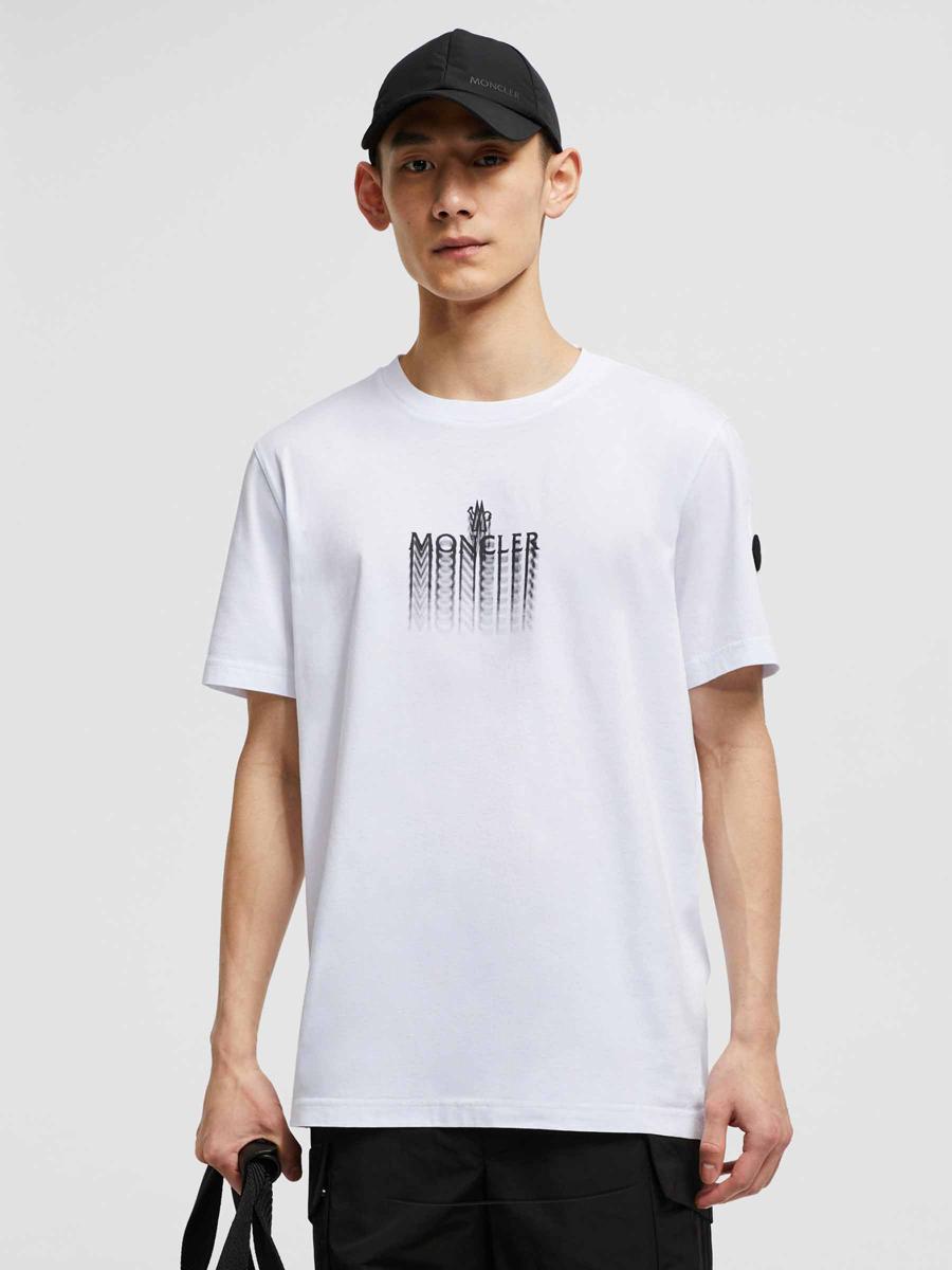 Moncler bomulls-t-shirt med logotyp