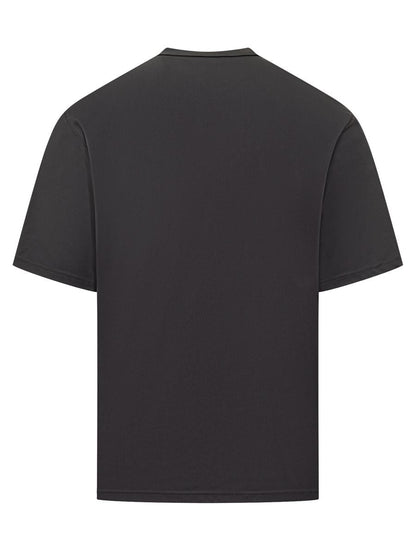 Jil Sander Svart T-shirt Med Vit Logotyp Jil Sander
