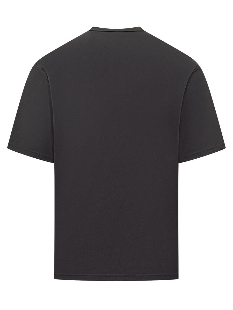 Jil Sander Svart T-shirt Med Vit Logotyp Jil Sander