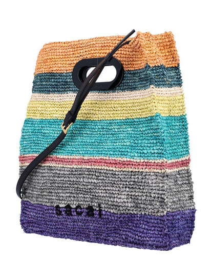 Sacai Raffia Tote Bag