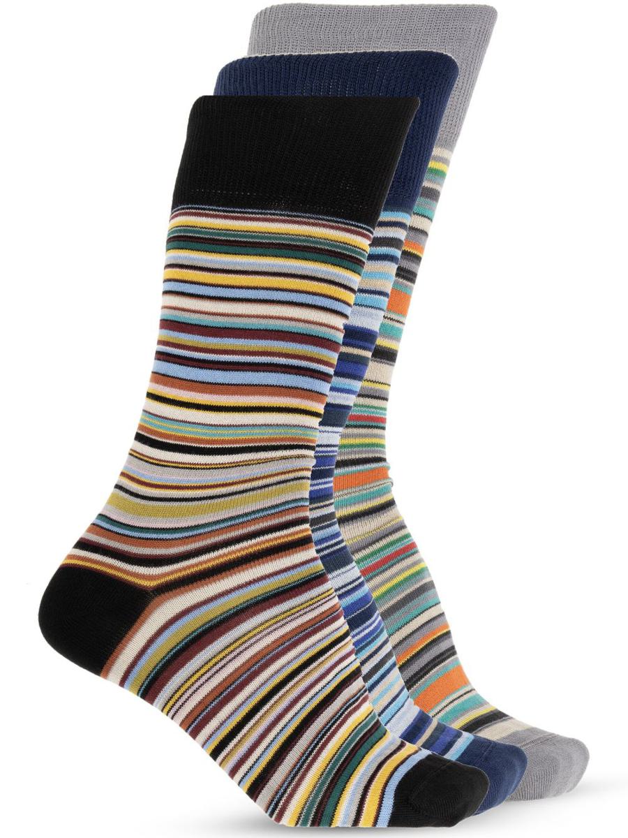 Paul Smith Signature Randiga Strumpor - 6-pack