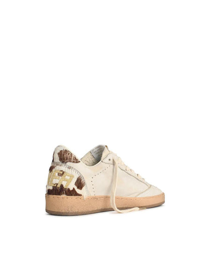 Golden Goose 'Ball Star' Vita Mocka- och Ponnyläder Sneakers