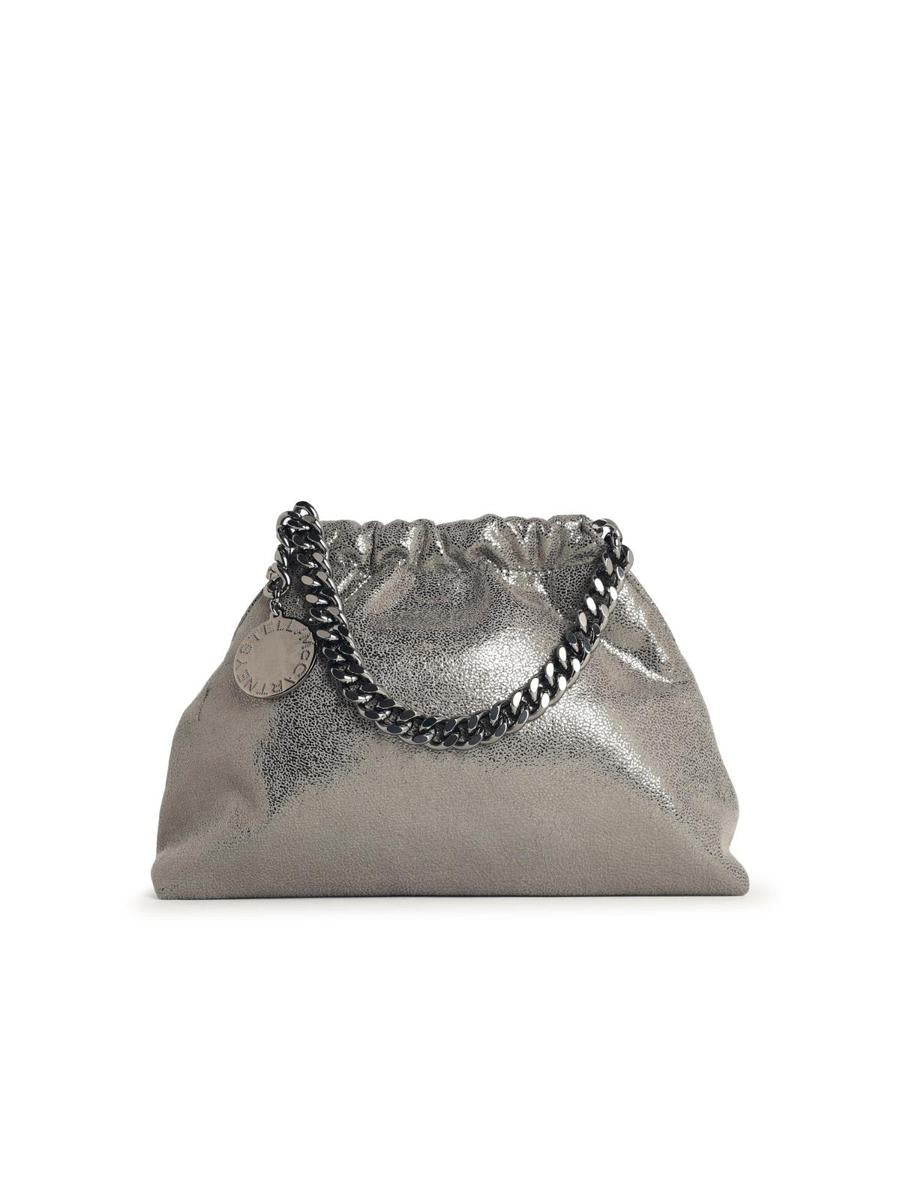 Stella McCartney 'Falabella' Miniväska i silverfärgat ekologiskt läder