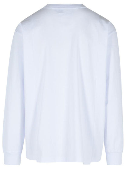 Sacai Vit Bomulls-T-shirt