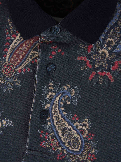 Etro pikétröja med paisleymotiv