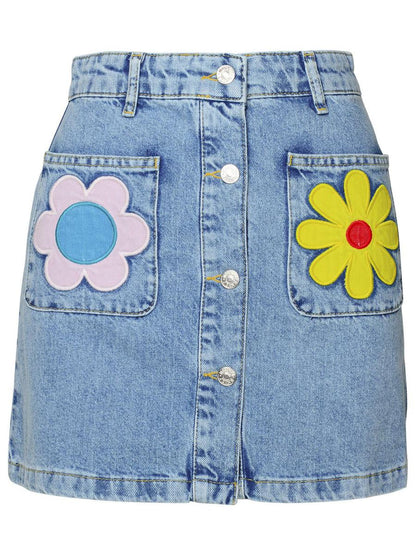 Moschino Jeans Blå Denimkjol