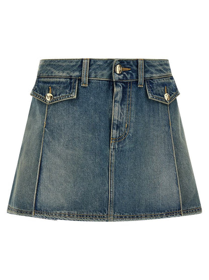 Alexander McQueen Denim Minikjol