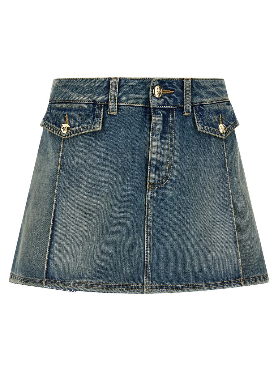 Alexander McQueen Denim Minikjol