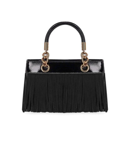Kurt Geiger London Kensington svart handväska med fransar